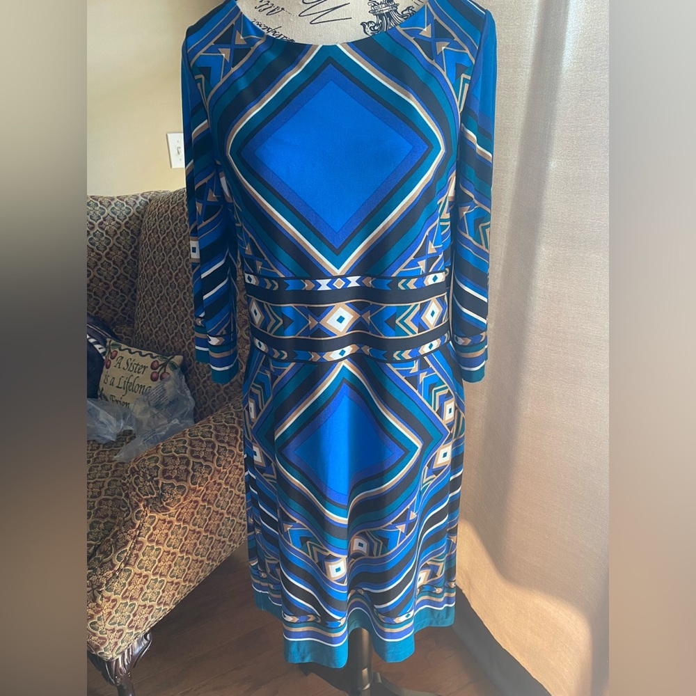 Calvin Klein geometric shapes dress